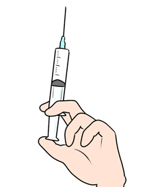 注射で採取